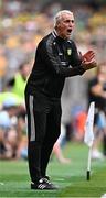 27 July 2025; Donegal manager Jim McGuinness during the GAA Football All-Ireland Senior Championship final match between Kerry and Donegal at Croke Park in Dublin. Photo by Seb Daly/Sportsfile