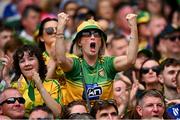27 July 2025; A Donegal supporter during the GAA Football All-Ireland Senior Championship final match between Kerry and Donegal at Croke Park in Dublin. Photo by Seb Daly/Sportsfile