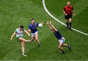 27 July 2025; Michael Langan of Donegal in action against Dylan Casey of Kerry during the GAA Football All-Ireland Senior Championship final match between Kerry and Donegal at Croke Park in Dublin. Photo by Dáire Brennan/Sportsfile