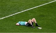 27 July 2025; Donegal goalkeeper Shaun Patton reacts at the final whistle of the GAA Football All-Ireland Senior Championship final match between Kerry and Donegal at Croke Park in Dublin. Photo by Daire Brennan/Sportsfile