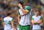 27 July 2025; A dejected Michael Langan of Donegal after the GAA Football All-Ireland Senior Championship final match between Kerry and Donegal at Croke Park in Dublin. Photo by Seb Daly/Sportsfile