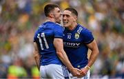 27 July 2025; Joe O'Connor, right, and Seán O'Shea of Kerry celebrate after the GAA Football All-Ireland Senior Championship final match between Kerry and Donegal at Croke Park in Dublin. Photo by David Fitzgerald/Sportsfile
