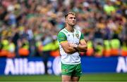 27 July 2025; Caolan McColgan of Donegal after his side's defeat in the GAA Football All-Ireland Senior Championship final match between Kerry and Donegal at Croke Park in Dublin. Photo by Seb Daly/Sportsfile