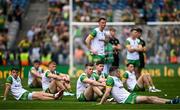 27 July 2025; Donegal players after his side's defeat in the GAA Football All-Ireland Senior Championship final match between Kerry and Donegal at Croke Park in Dublin. Photo by Seb Daly/Sportsfile