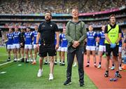 27 July 2025; Kerry manager Jack O'Connor stands for the playing of the National Anthem before the GAA Football All-Ireland Senior Championship final match between Kerry and Donegal at Croke Park in Dublin. Photo by Stephen McCarthy/Sportsfile