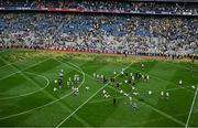 27 July 2025; Dejected Donegal players after the GAA Football All-Ireland Senior Championship final match between Kerry and Donegal at Croke Park in Dublin. Photo by Piaras Ó Mídheach/Sportsfile