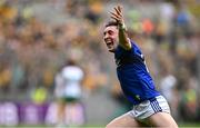 27 July 2025; Paudie Clifford of Kerry celebrates his side's goal during the GAA Football All-Ireland Senior Championship final match between Kerry and Donegal at Croke Park in Dublin. Photo by Seb Daly/Sportsfile