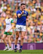 27 July 2025; Seán O'Shea of Kerry celebrates a point during the GAA Football All-Ireland Senior Championship final match between Kerry and Donegal at Croke Park in Dublin. Photo by Ramsey Cardy/Sportsfile