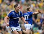 27 July 2025; Joe O'Connor of Kerry celebrates a late goal during the GAA Football All-Ireland Senior Championship final match between Kerry and Donegal at Croke Park in Dublin. Photo by Ray McManus/Sportsfile