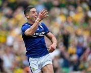 27 July 2025; Joe O'Connor of Kerry celebrates a late goal during the GAA Football All-Ireland Senior Championship final match between Kerry and Donegal at Croke Park in Dublin. Photo by Ray McManus/Sportsfile