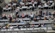 27 July 2025; Journalists and comentators, in the press box,  during the GAA Football All-Ireland Senior Championship final match between Kerry and Donegal at Croke Park in Dublin. Photo by Ray McManus/Sportsfile