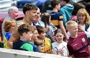 28 July 2025; David Clifford of Kerry on the teams departure from Sallins & Naas Train Station in Kildare after winning the GAA Football All-Ireland Senior Championship final at Croke Park on Sunday. Photo by Ramsey Cardy/Sportsfile