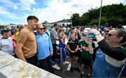 28 July 2025; David Clifford of Kerry on the teams departure from Sallins & Naas Train Station in Kildare after winning the GAA Football All-Ireland Senior Championship final at Croke Park on Sunday. Photo by Ramsey Cardy/Sportsfile