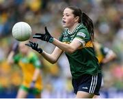 27 July 2025; Ella Roche, Moveen NS, Kilkee, Clare, representing Kerry, during the GAA INTO Cumann na mBunscol Respect Exhibition Go Games at the GAA Football All-Ireland Senior Championship final match between Kerry and Donegal at Croke Park in Dublin. Photo by Stephen McCarthy/Sportsfile