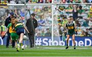 27 July 2025; Bláthnaid Ní Mhochán, Scoil Lachtaín Naofa, Cill na Martra, Cork, representing Kerry, during the GAA INTO Cumann na mBunscol Respect Exhibition Go Games at the GAA Football All-Ireland Senior Championship final match between Kerry and Donegal at Croke Park in Dublin. Photo by Stephen McCarthy/Sportsfile