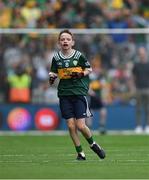 27 July 2025; Michael Harte, St Malachy's PS, Ballygawley, Tyrone, representing Kerry, during the GAA INTO Cumann na mBunscol Respect Exhibition Go Games at the GAA Football All-Ireland Senior Championship final match between Kerry and Donegal at Croke Park in Dublin. Photo by Ray McManus/Sportsfile
