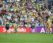 27 July 2025; Michael Harte, St Malachy's PS, Ballygawley, Tyrone, representing Kerry, during the GAA INTO Cumann na mBunscol Respect Exhibition Go Games at the GAA Football All-Ireland Senior Championship final match between Kerry and Donegal at Croke Park in Dublin. Photo by Ray McManus/Sportsfile