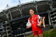 29 July 2025; In attendance during a photocall at Croke Park in Dublin ahead of the 2025 TG4 All-Ireland Ladies Football Championship Finals is Louth captain Áine Breen. The 2025 TG4 All-Ireland Ladies Football Championship Finals take place at Croke Park this Sunday. Photo by Ramsey Cardy/Sportsfile
