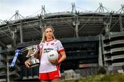 29 July 2025; In attendance during a photocall at Croke Park in Dublin ahead of the 2025 TG4 All-Ireland Ladies Football Championship Finals is Tyrone captain Aoibhinn McHugh. The 2025 TG4 All-Ireland Ladies Football Championship Finals take place at Croke Park this Sunday. Photo by Ramsey Cardy/Sportsfile