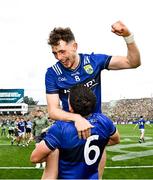 27 July 2025; Kerry players Seán O'Brien, top, and Mike Breen celebrate after their side's victory in the GAA Football All-Ireland Senior Championship final match between Kerry and Donegal at Croke Park in Dublin. Photo by Seb Daly/Sportsfile