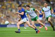 27 July 2025; Seán O'Shea of Kerry in action against Finnbarr Roarty of Donegal during the GAA Football All-Ireland Senior Championship final match between Kerry and Donegal at Croke Park in Dublin. Photo by Stephen McCarthy/Sportsfile