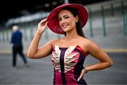 29 July 2025; Racegoer Donna Bergin from Moycullen, Galway during day two of the Galway Races Summer Festival at Ballybrit Racecourse in Galway. Photo by David Fitzgerald/Sportsfile
