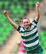 29 July 2025; Anna Butler of Shamrock Rovers celebrates after scoring her side's second goal during the SSE Airtricity Women's Premier Division match between Shamrock Rovers and Waterford at Tallaght Stadium in Dublin. Photo by Thomas Flinkow/Sportsfile