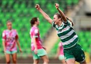 29 July 2025; Anna Butler of Shamrock Rovers celebrates after scoring her side's second goal during the SSE Airtricity Women's Premier Division match between Shamrock Rovers and Waterford at Tallaght Stadium in Dublin. Photo by Thomas Flinkow/Sportsfile