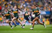 27 July 2025; Emily Kavanagh, St Colman's NS, Mucklagh, Offaly, representing Kerry, during the GAA INTO Cumann na mBunscol Respect Exhibition Go Games at the GAA Football All-Ireland Senior Championship final match between Kerry and Donegal at Croke Park in Dublin. Photo by Ramsey Cardy/Sportsfile