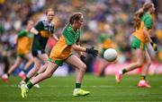 27 July 2025; Avril Gilmartin, St Brigid's NS, Drumcong, Leitrim, representing Donegal, during the GAA INTO Cumann na mBunscol Respect Exhibition Go Games at the GAA Football All-Ireland Senior Championship final match between Kerry and Donegal at Croke Park in Dublin. Photo by Ramsey Cardy/Sportsfile