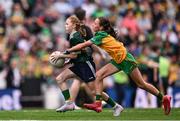 27 July 2025; Bailee Bolton, St Fiacc's NS, Graiguecullen, Laois, representing Kerry, during the GAA INTO Cumann na mBunscol Respect Exhibition Go Games at the GAA Football All-Ireland Senior Championship final match between Kerry and Donegal at Croke Park in Dublin. Photo by Ramsey Cardy/Sportsfile