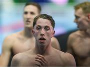 30 July 2025; Daniel Wiffen of Ireland reacts after the Men’s 800m Freestyle final during the World Aquatics Championships 2025 in Singapore. Photo by Ian MacNicol/Sportsfile