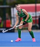 29 July 2025; Katie Larmour of Ireland during the women's hockey international match between Ireland and Spain at the Sport Ireland Campus in Dublin. Photo by Ben McShane/Sportsfile
