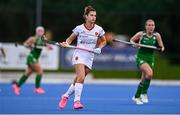 29 July 2025; Clara Badia of Spain during the women's hockey international match between Ireland and Spain at the Sport Ireland Campus in Dublin. Photo by Ben McShane/Sportsfile