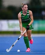 29 July 2025; Katie Larmour of Ireland during the women's hockey international match between Ireland and Spain at the Sport Ireland Campus in Dublin. Photo by Ben McShane/Sportsfile