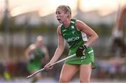 29 July 2025; Sarah Hawkshaw of Ireland during the women's hockey international match between Ireland and Spain at the Sport Ireland Campus in Dublin. Photo by Ben McShane/Sportsfile