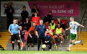19 July 2025; Leicester Celtic manager Owen Norton during the Sports Direct Men’s FAI Cup second round match between Cork City and Leicester Celtic at Turner’s Cross in Cork. Photo by Stephen McCarthy/Sportsfile