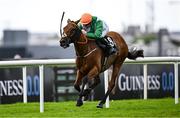 31 July 2025; Genuine Article with Seamie Heffernan up, on their way to winning the Rockshore Refreshingly Irish Handicap during day four of the Galway Races Summer Festival at Ballybrit Racecourse in Galway. Photo by Seb Daly/Sportsfile