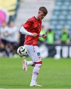 31 July 2025; Chris Forrester of St Patrick's Athletic before the UEFA Conference League Second Qualifying Round second leg match between Nõmme Kalju FC and St Patrick's Athletic at Lilleküla Stadium in Tallinn, Estonia. Photo by Evaldas Semiotas/Sportsfile