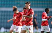 31 July 2025; Joe Redmond of St Patrick's Athletic before the UEFA Conference League Second Qualifying Round second leg match between Nõmme Kalju FC and St Patrick's Athletic at Lilleküla Stadium in Tallinn, Estonia. Photo by Evaldas Semiotas/Sportsfile