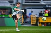 31 July 2025; Shamrock Rovers goalkeeper Ed McGinty before the UEFA Conference League Second Qualifying Round second leg match between Shamrock Rovers and St Joseph's at Tallaght Stadium in Dublin. Photo by Tyler Miller/Sportsfile