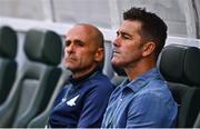 31 July 2025; St Joseph's manager Abraham Paz before the UEFA Conference League Second Qualifying Round second leg match between Shamrock Rovers and St Joseph's at Tallaght Stadium in Dublin. Photo by Tyler Miller/Sportsfile