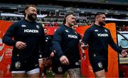 1 August 2025; Will Stuart, Andrew Porter and Rónan Kelleher arrive before the British & Irish Lions captain's run at Accor Stadium in Sydney, Australia. Photo by Brendan Moran/Sportsfile