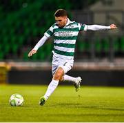 31 July 2025; Dylan Watts of Shamrock Rovers during the UEFA Conference League Second Qualifying Round second leg match between Shamrock Rovers and St Joseph's at Tallaght Stadium in Dublin. Photo by Tyler Miller/Sportsfile