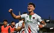1 August 2025; Charlie Lutz of Cork City celebrates after the SSE Airtricity Men's Premier Division match between Cork City and Galway United at Turner's Cross in Cork. Photo by Tyler Miller/Sportsfile