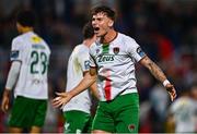 1 August 2025; Charlie Lutz of Cork City celebrates after the SSE Airtricity Men's Premier Division match between Cork City and Galway United at Turner's Cross in Cork. Photo by Tyler Miller/Sportsfile