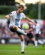 1 August 2025; Andrew Quinn of Drogheda United during the SSE Airtricity Men's Premier Division match between Bohemians and Drogheda United at Dalymount Park in Dublin. Photo by Seb Daly/Sportsfile