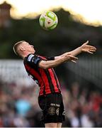 1 August 2025; Ross Tierney of Bohemians during the SSE Airtricity Men's Premier Division match between Bohemians and Drogheda United at Dalymount Park in Dublin. Photo by Seb Daly/Sportsfile