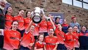 2 August 2025; Donaghmoyne, Monaghan, players celebrate after winning the Senior Championship Final at the O’Neills All-Ireland Club 7s competitions at Naomh Mearnóg GAA Club in Portmarnock, Dublin. Photo by Piaras Ó Mídheach/Sportsfile