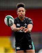 2 August 2025; Grace Moore of Ireland before the Women's Rugby World Cup warm-up match between Ireland and Scotland at Virgin Media Park in Cork. Photo by Shauna Clinton/Sportsfile